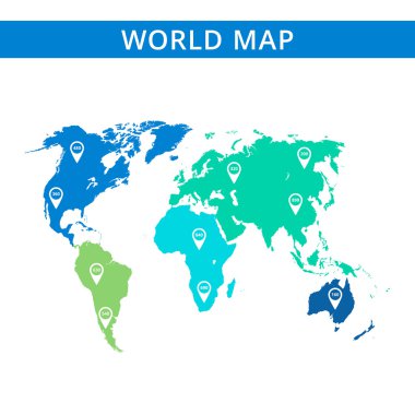 Dünya Haritası şablonu 3