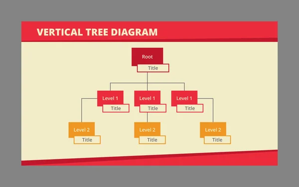 Plantilla de diagrama de árbol vertical 2 — Vector de stock
