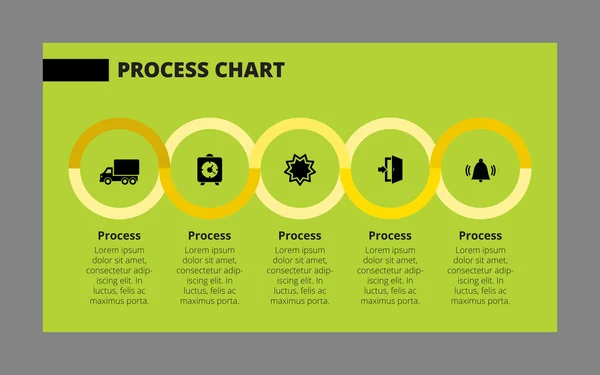 Prozessdiagramm Vorlage 4 — Stockvektor