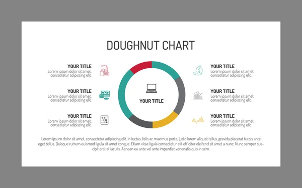 Шаблон графика пончиков 3 — стоковый вектор