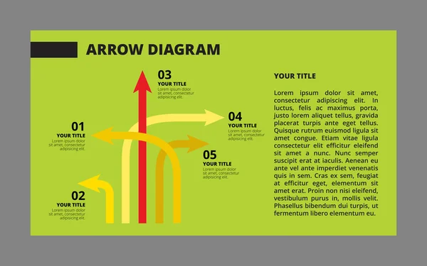 Plantilla de diagrama de flecha 2 — Vector de stock