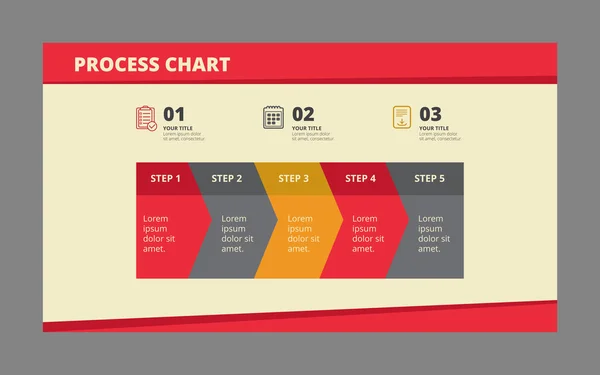 Modèle de diagramme de processus 2 — Image vectorielle