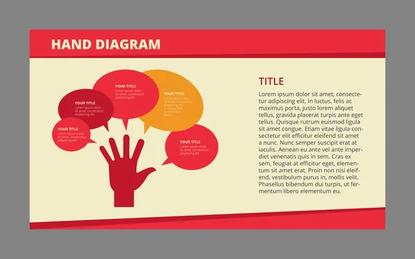 Modèle de diagramme à main — Image vectorielle