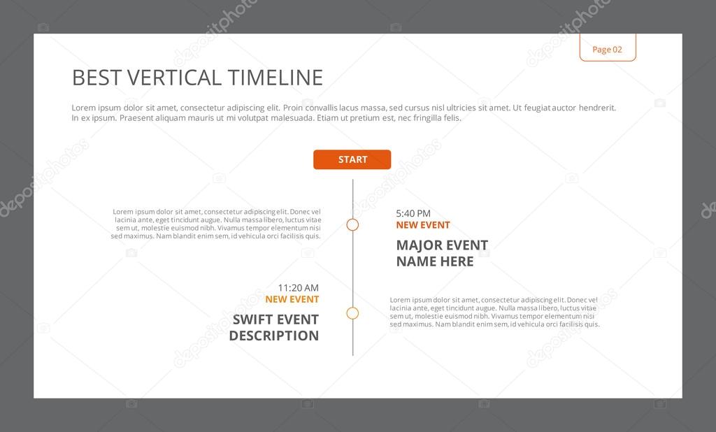 Simple Vertical Timeline Template