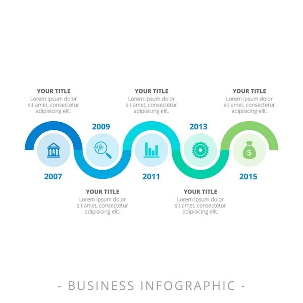 Grafico di processo Modello infografico — Vettoriale Stock