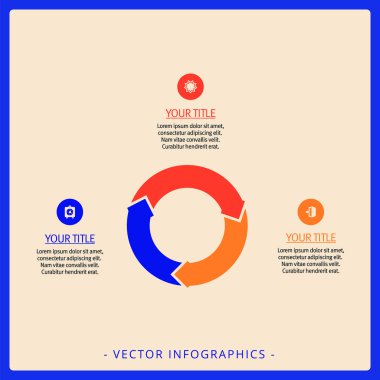 Üç bölüm döngüsü diyagramı şablonu