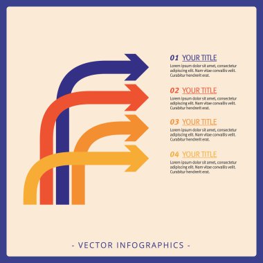 Dört ok diyagramı şablonu