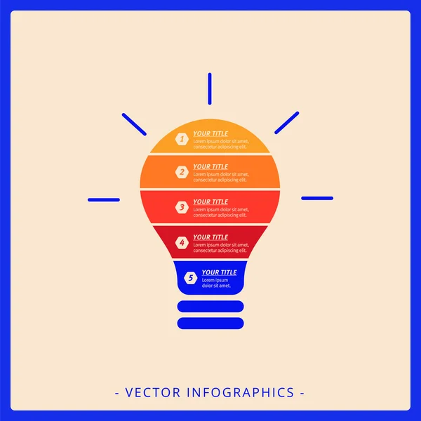 Modelo de gráfico de lâmpada 3 — Vetor de Stock