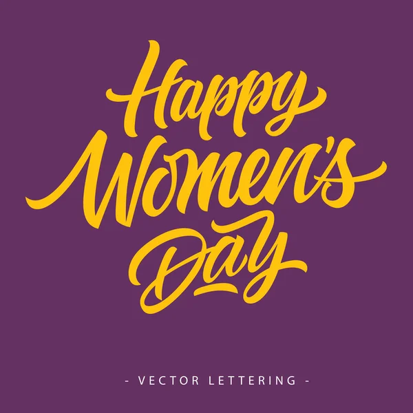 Glada kvinnor dag inskriptionen 1 — Stock vektor