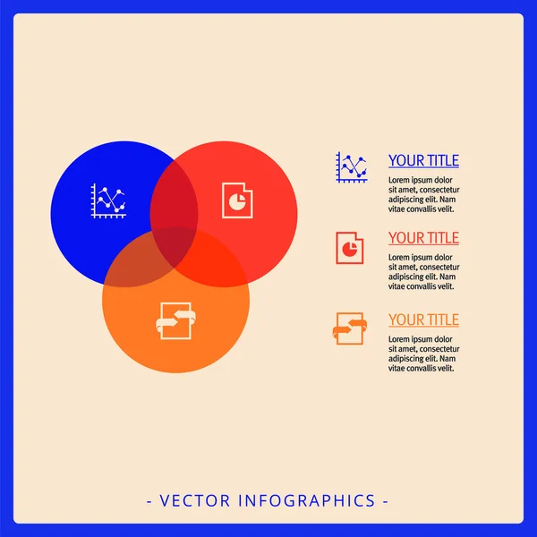 Venn diagram mall — Stock vektor