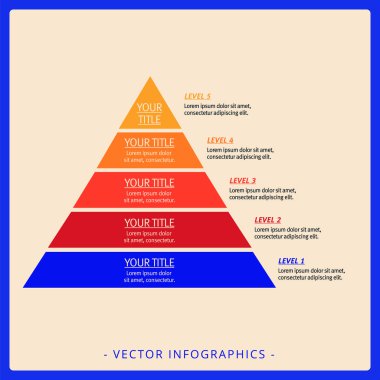 Basit yığılmış piramit grafik şablonu