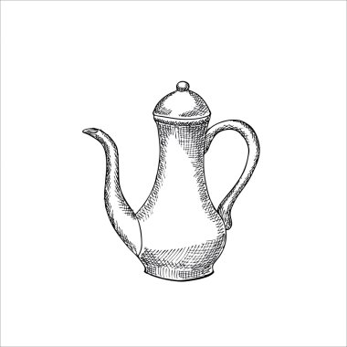 Arap kahve Pot illüstrasyon