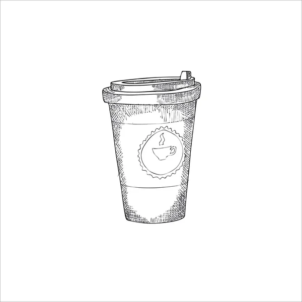 Takeaway-kaffe kopp illustration — Stock vektor