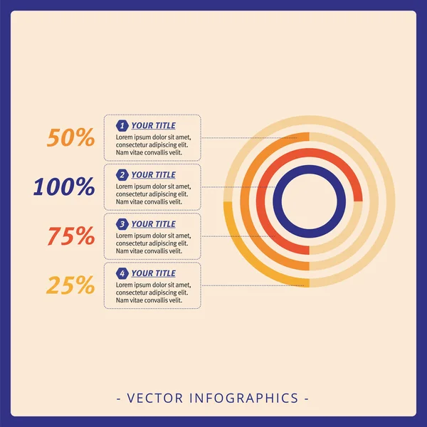 Ringdiagram diagram Set — Stock vektor