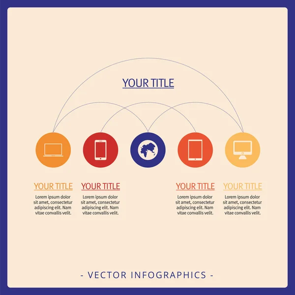 Šablona diagramu procesů — Stockový vektor