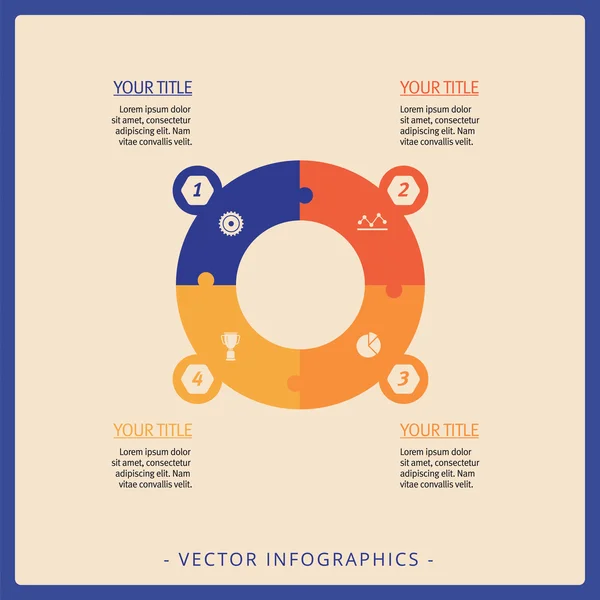 Cirkel-Diagram processmall — Stock vektor