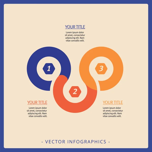 Tre steg Process diagrammall — Stock vektor