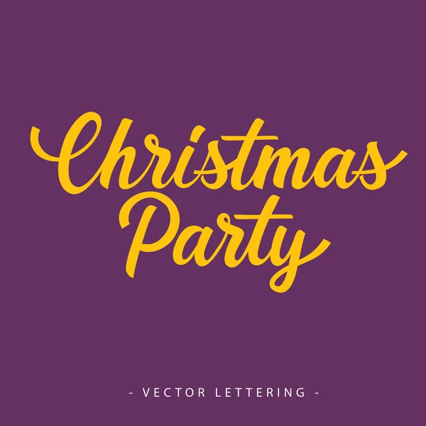 Christmas Party Inscription — Stock Vector