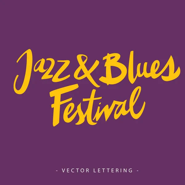Inscrição no Jazz and Blues Festival — Vetor de Stock