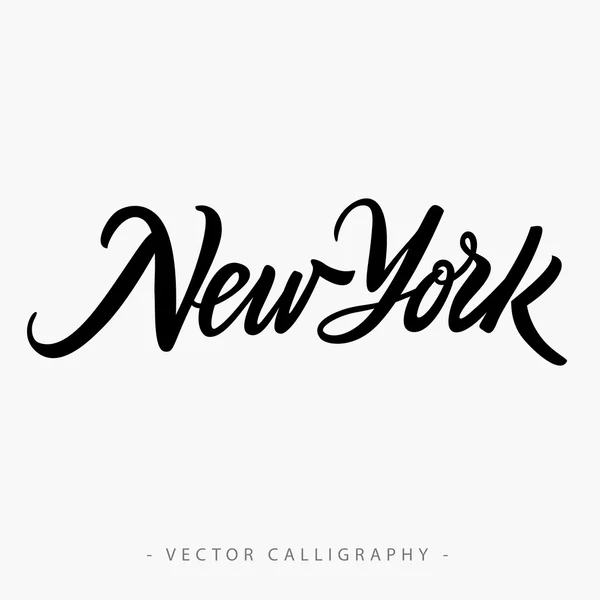 Kalligrafische Inschrift aus New York — Stockvektor