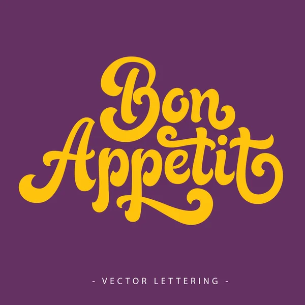 Bon appetit Inskription — Stock vektor