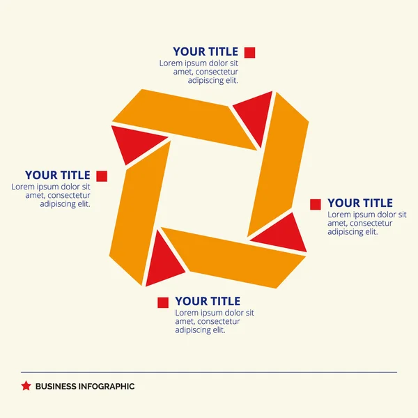 Plantilla de diagrama de infografía empresarial — Vector de stock