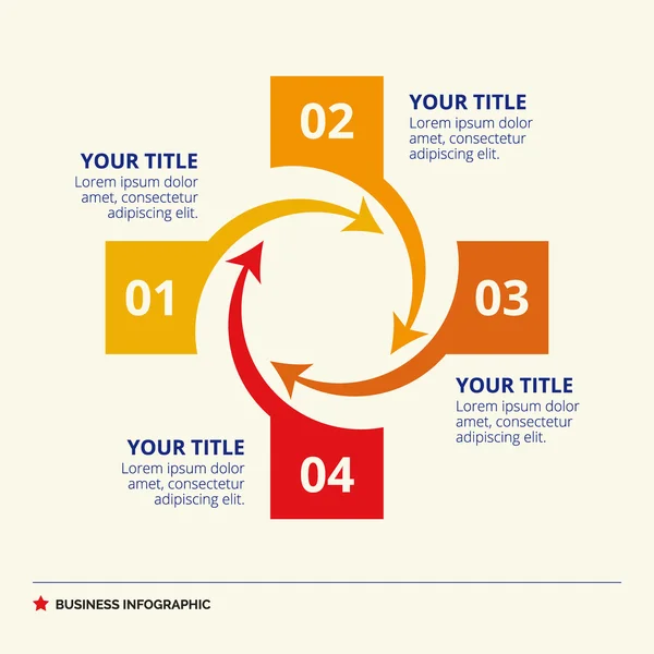 Plantilla de diagrama de ciclo — Vector de stock