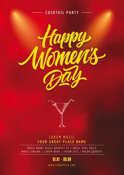 Happy Womens Day Poster — Stock Vector