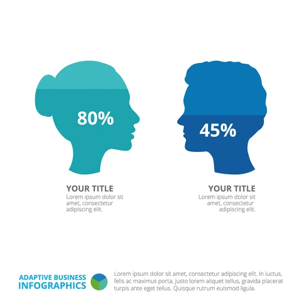 Men Versus Women Infographic Template