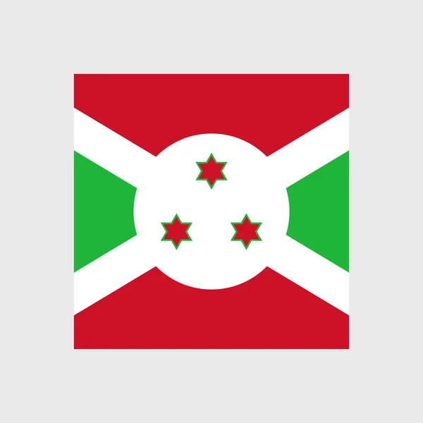 Bandeira nacional do Burundi — Vetor de Stock