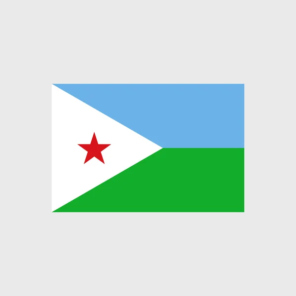 Džibutská vlajka národní — Stockový vektor