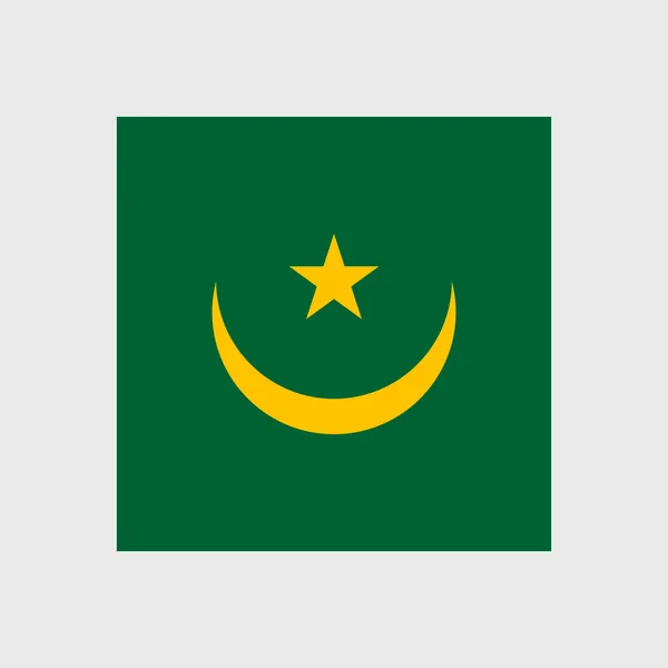 Bandeira nacional da Mauritânia — Vetor de Stock