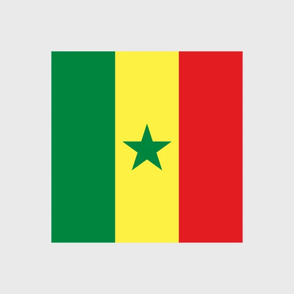 Bandera Nacional de Senegal — Vector de stock