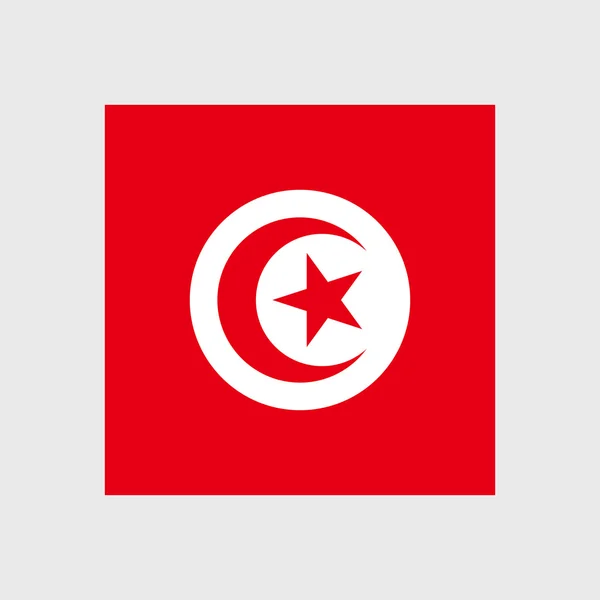 Bendera Nasional Tunisia - Stok Vektor