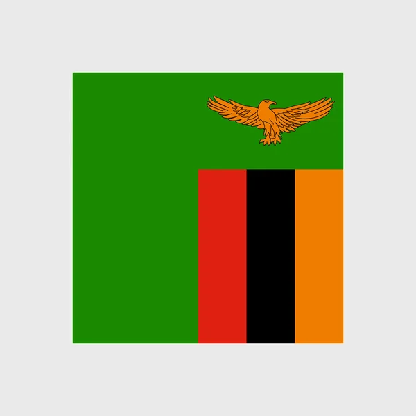 Zambia national flag — Stock Vector