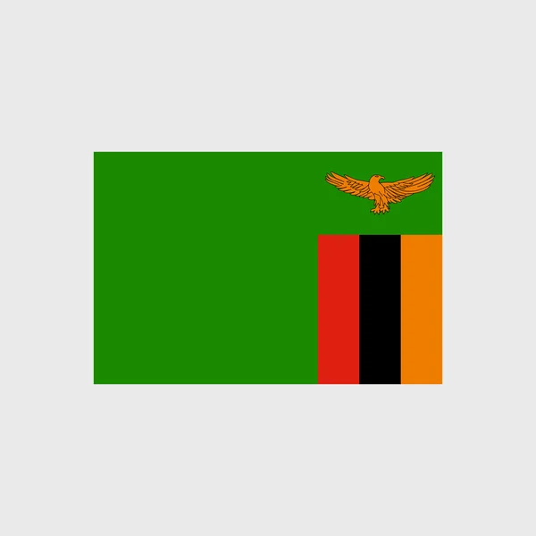 Zambia national flag — Stock Vector