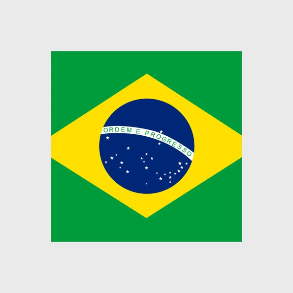 Brasil bandera nacional — Vector de stock