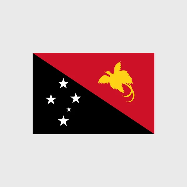 Papua Nueva Guinea Bandera Nacional — Vector de stock
