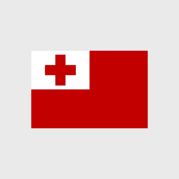 Vlag van Tonga — Stockvector