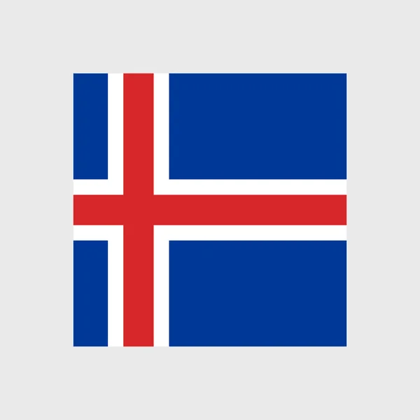 Islândia Bandeira nacional —  Vetores de Stock