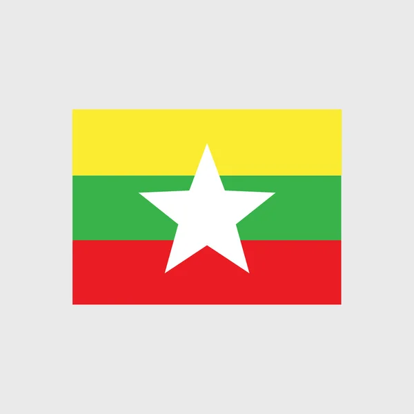 Burma flagga — Stock vektor