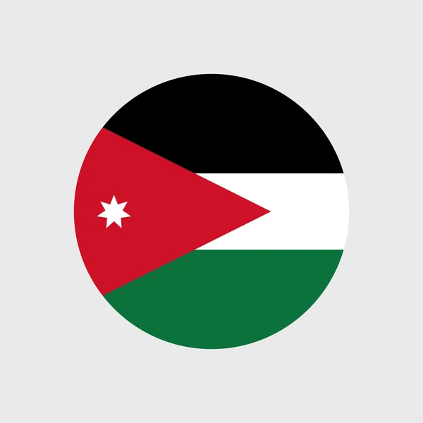 Bandiera nazionale della Giordania — Vettoriale Stock