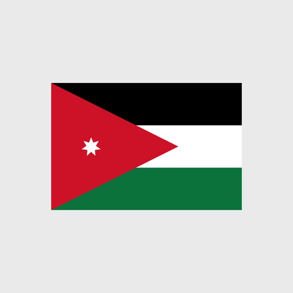 Bandiera nazionale della Giordania — Vettoriale Stock