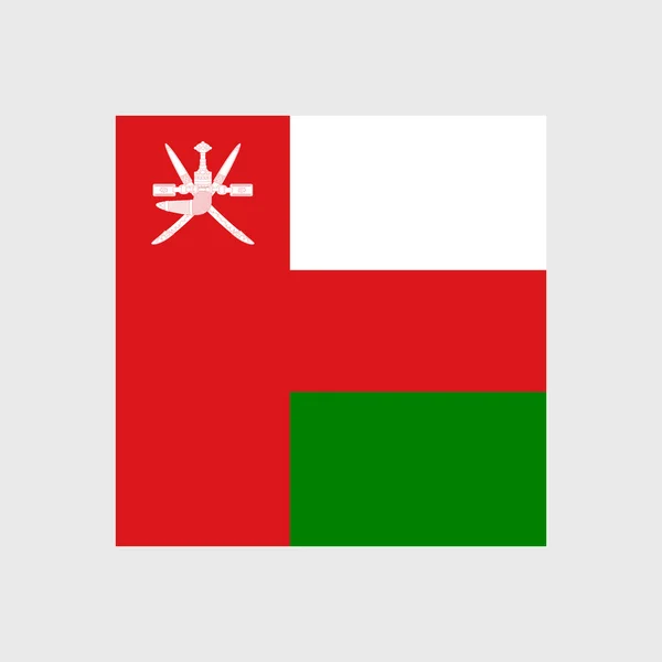 Bandiera nazionale dell'Oman — Vettoriale Stock