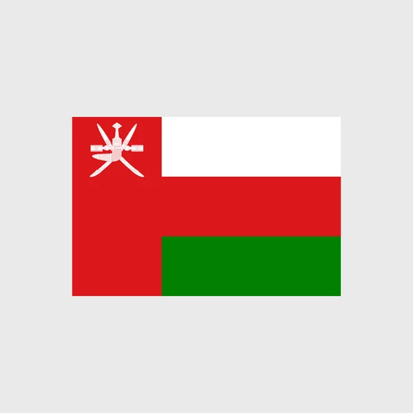 Národní vlajka Ománu — Stockový vektor