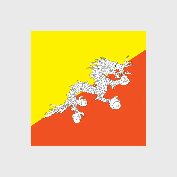Bhutanische Nationalflagge — Stockvektor