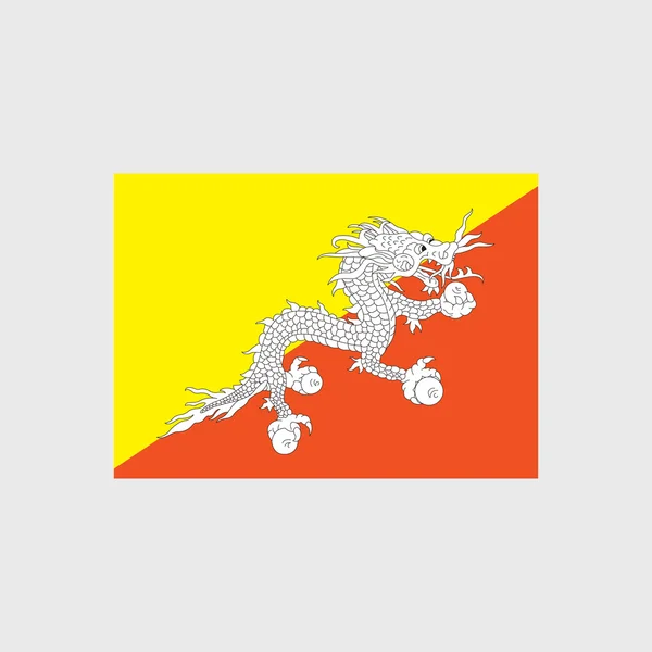 Bandera Nacional de Bután — Vector de stock