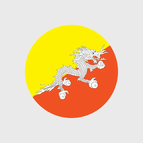 Bhutanische Nationalflagge — Stockvektor