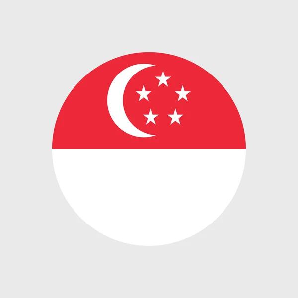 Bendera Nasional Singapura - Stok Vektor