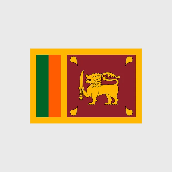 Nationale vlag van Sri lanka — Stockvector